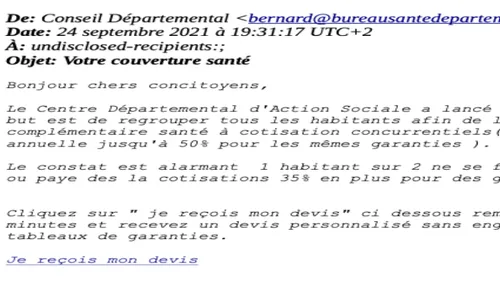 Nièvre : des mails frauduleux pour une mutuelle collective